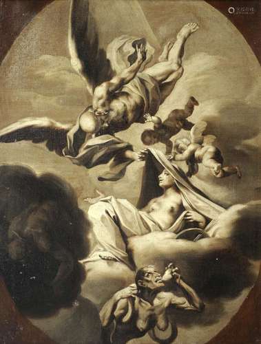 GIACOMO DEL PO (1652-1726), ATTRIBUE La Nuit, grisaille