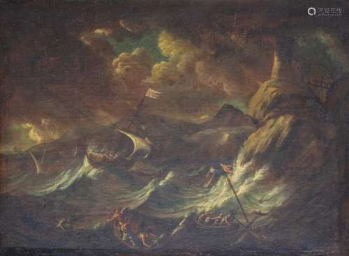 ANTONIO MARIA MARINI (1668-1725), ATTRIBUE Marine en tempête