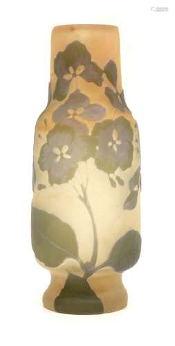 EMILE GALLE Elégant vase « bobine » à col cheminée