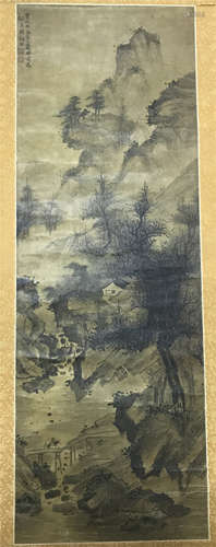 CHINESE SCROLL PAINTING OF MOUNTAIN VIEWS