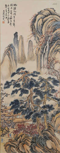 CHINESE SCROLL PAINTING OF MOUNTAIN VIEWS