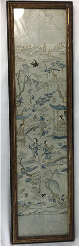 CHINESE FRAMED EMBOIRDERY TEXTILE