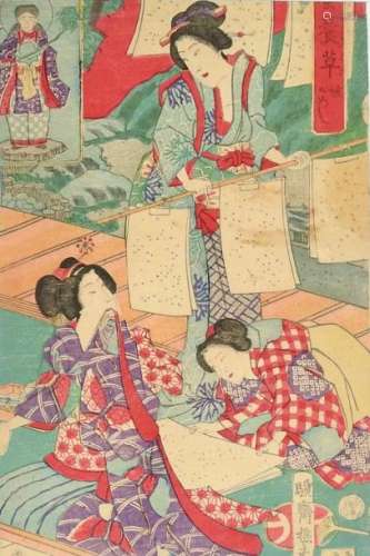 Uragawa Fusatane Gravure sur bois Date 1879 <meta name=