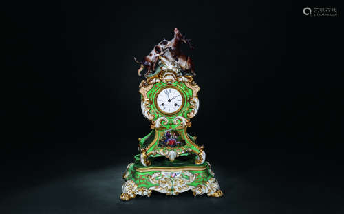 18世纪 法国珐琅彩瓷钟