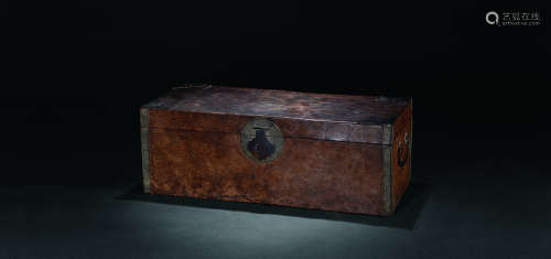 清 瘿木方盒