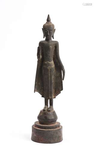 Birmanie, XIXe siècleStatuette en bronze ancien...