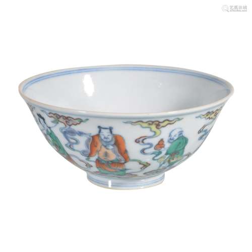 A Chinese Doucai ‘Eight Immortals’ bowl