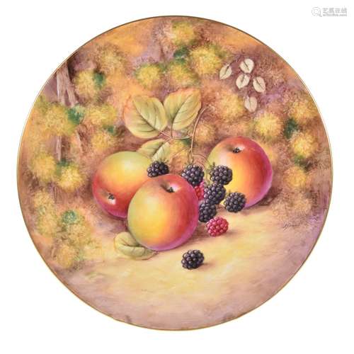 A Royal Worcester plate painted by J.Smith