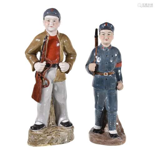 Two Chinese ‘Red Guard’ figures