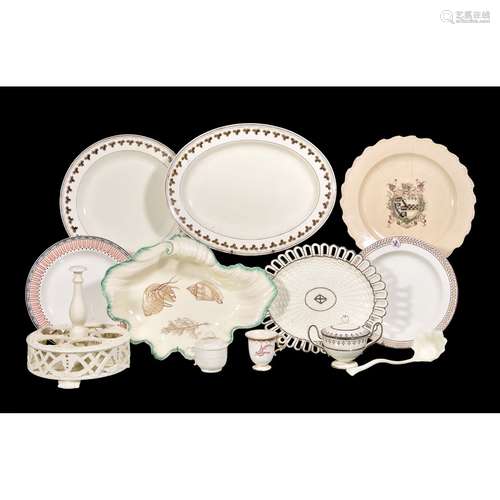 An assortment of creamware