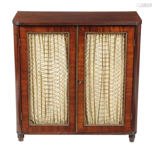 A Regency mahogany and gilt metal mounted side cabinet