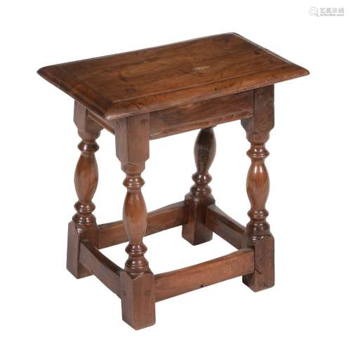 A yew joint stool in late George III style