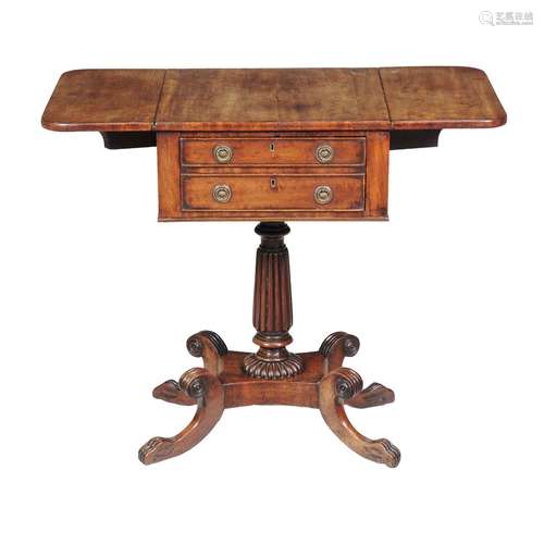 A George IV mahogany work table