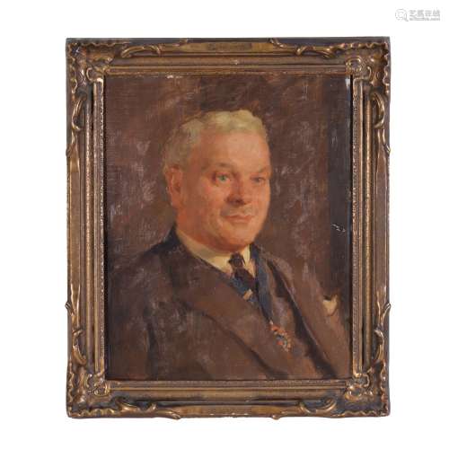 Leonard Frank Skeats (British 1874 – 1943)Portrait of a gentlemanOil on boardSigned lower left40.5 x 32.5cm (16 x 12 3/4in.)