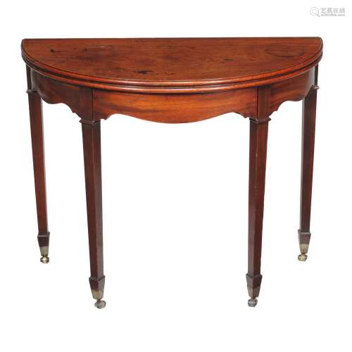A George III mahogany folding tea table
