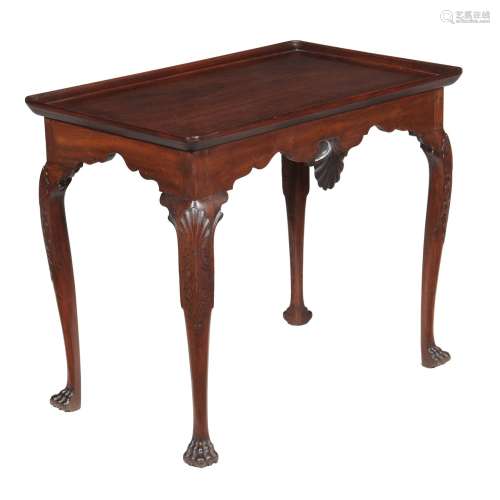 A mahogany silver table in George III Irish style