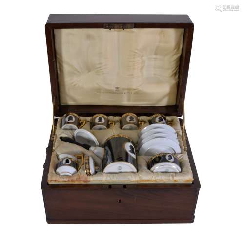 A Royal Copenhagen ‘Colonial’ coffee service in fitted case