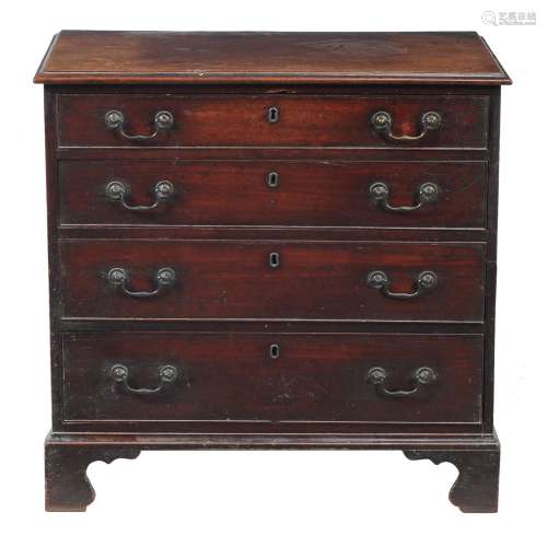 A George III mahogany and pine chest of drawers