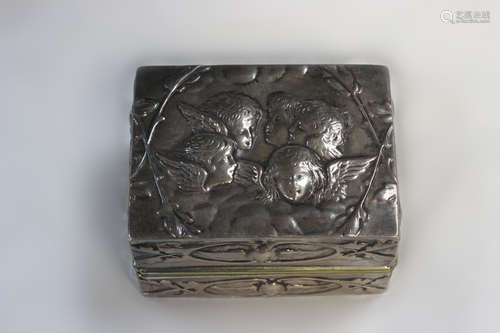 English Silver Travelling Box , Mark