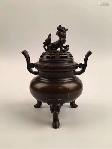 Chinese ming bronze incense burner