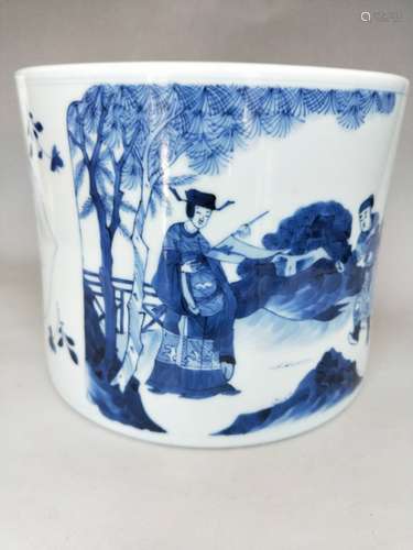 Chinese Blue and White Porcelain Brushpot