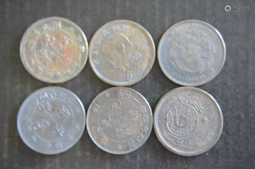 Six Old Chinese coins