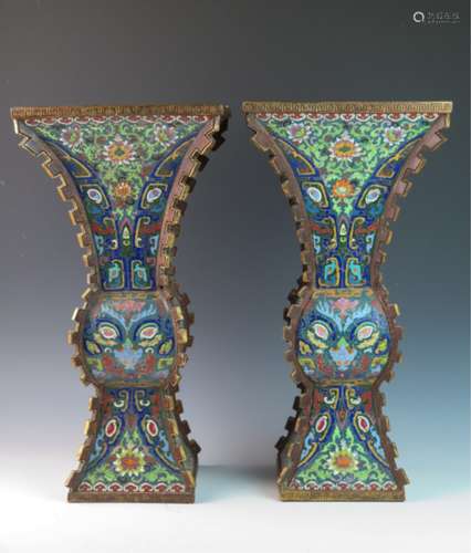 A pair of Cloisonne Vessel