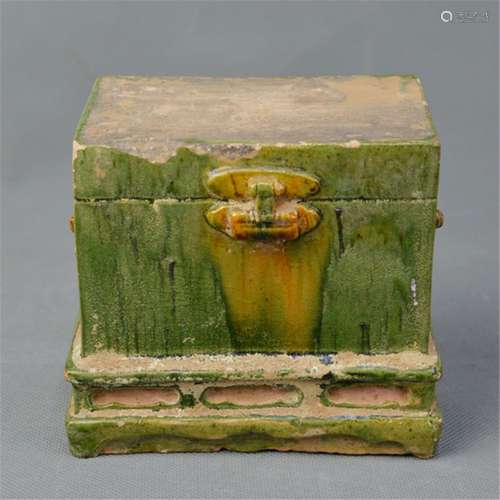 A Tri-color Glazed Box,