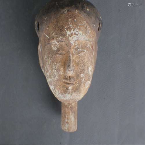 A  Han  Dynasty pottery Female leap head