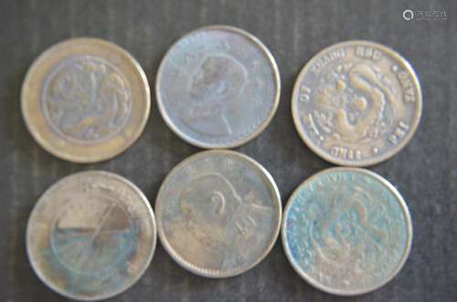 Six Old Chinese coins