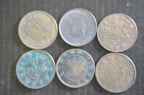 Six Old Chinese coins