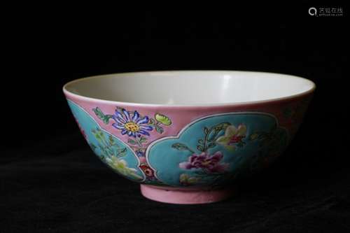 Chinese Famille Rose Porcelain Bowl , Mark