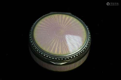 Sterling and Silver Pink Round Box