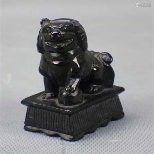 A black jade seal