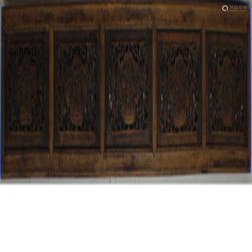 A Qing Dynasty Wood carving plaque