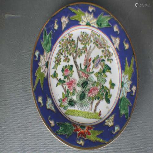 A Famile-rose plate