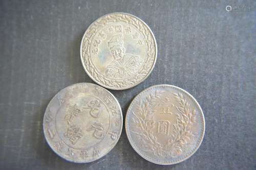 Old Three Chinese Coins .