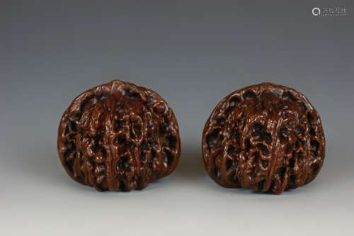 Republican Period, Pair of Chinese Walnuts