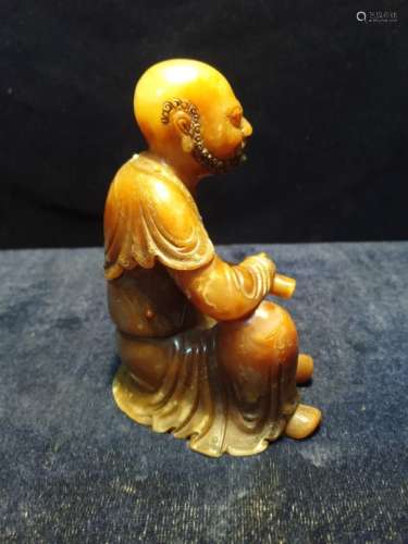 Chinese Soapstone Carved Luohan