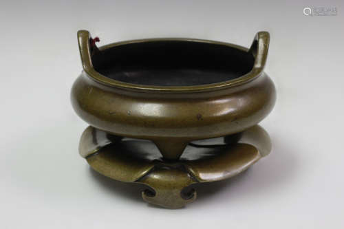 Chinese Bronze Censer , Mark