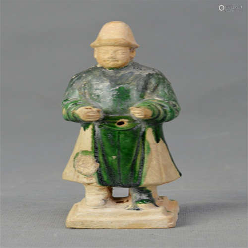 A Ming dynasty  Green glaze statue