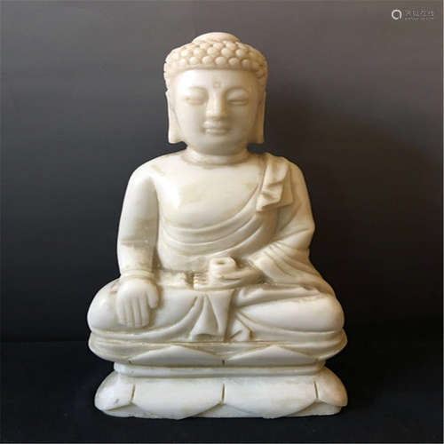 A white marble sakyamuni