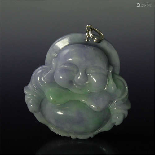 A Carved Jadeite buddha