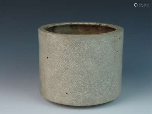 Qing dynasty Gu Type porcelain Brushpot