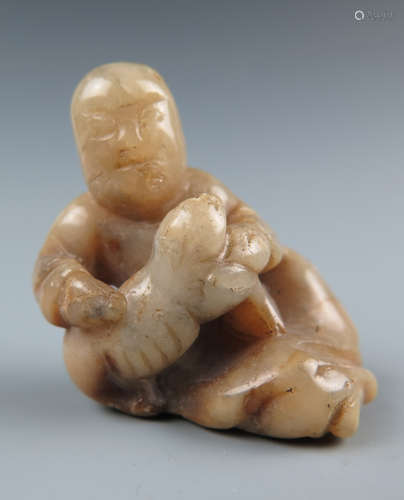 A carved jade Rohan