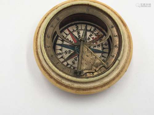 Antique Chinese Bone Carved compass