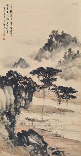 黄君璧(1898-1991)  此中风月异人间                                                                                                                                                                                                                镜心 设色纸本                         壬午（1942年）作