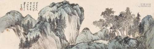 溥心畬(1896-1963)  空山幽境                                                                                                                                                                                                                镜心 设色纸本