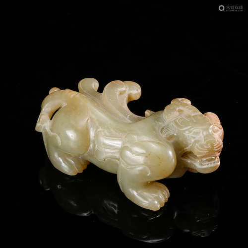 CHINESE CELADON JADE BEAST