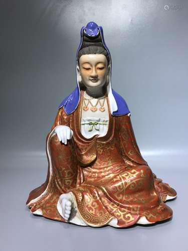 CHINESE FAMILLE ROSE PORCELAIN GUANYIN